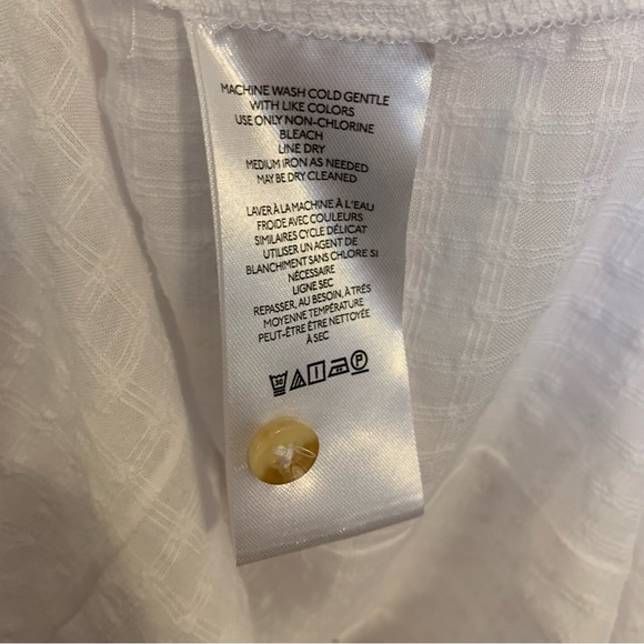 NEW Anthropologie Textured Button Down Tunic in White, Size M - Picture 14 of 15